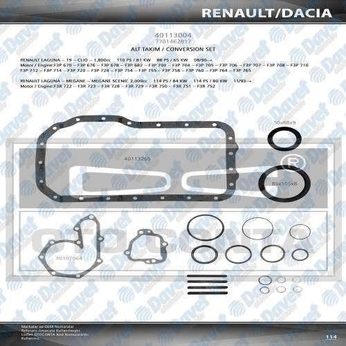 OTOCONTA 40113004 Alt Takim Contasi Skt Keceli Clio-Kangoo-Megane-Express 1.9d  ####